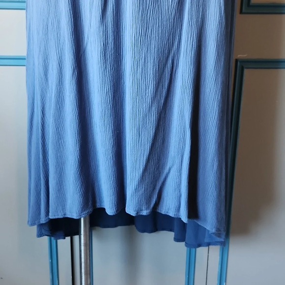 Dress Barn Sleeveless high low blue dress - Picture 7 of 13